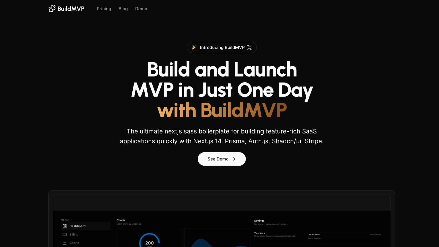 BuildMVP website screenshot