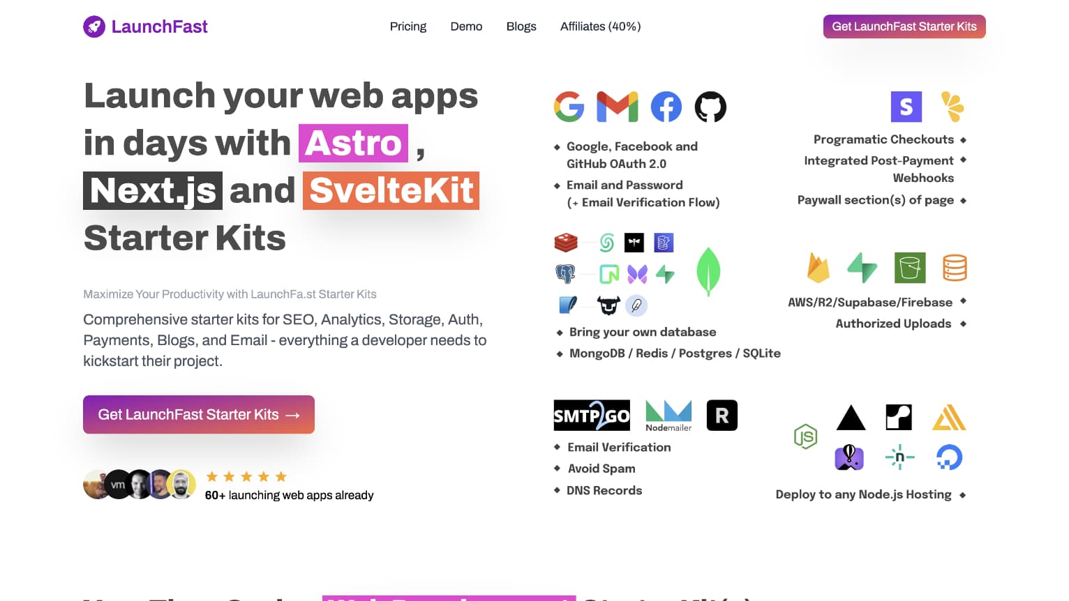 Launch Fast website screenshot