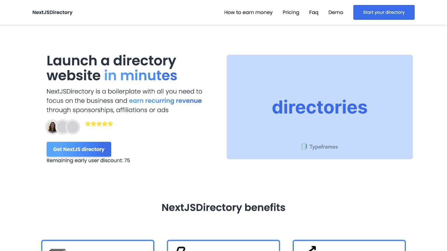 Nextjs Directory website screenshot