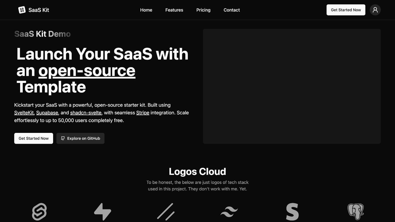 SaaS Kit website screenshot