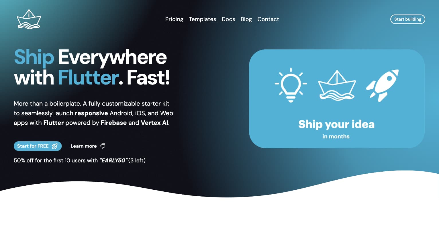 ShipFlutter website screenshot